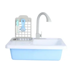 Afwasbak met echt kraantje en color changing servies