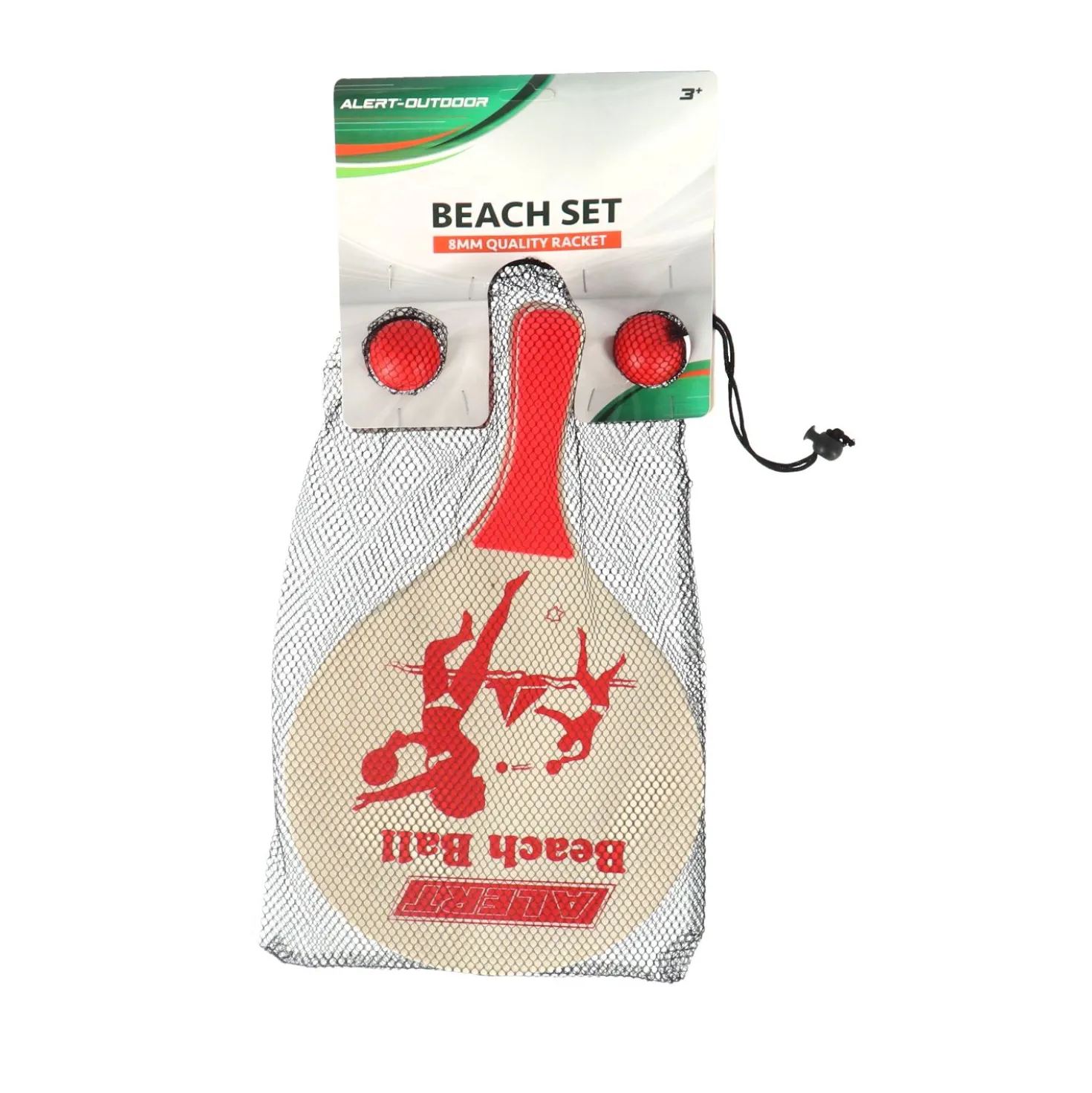 Alert Outdoor Beachball Set Hout Deluxe