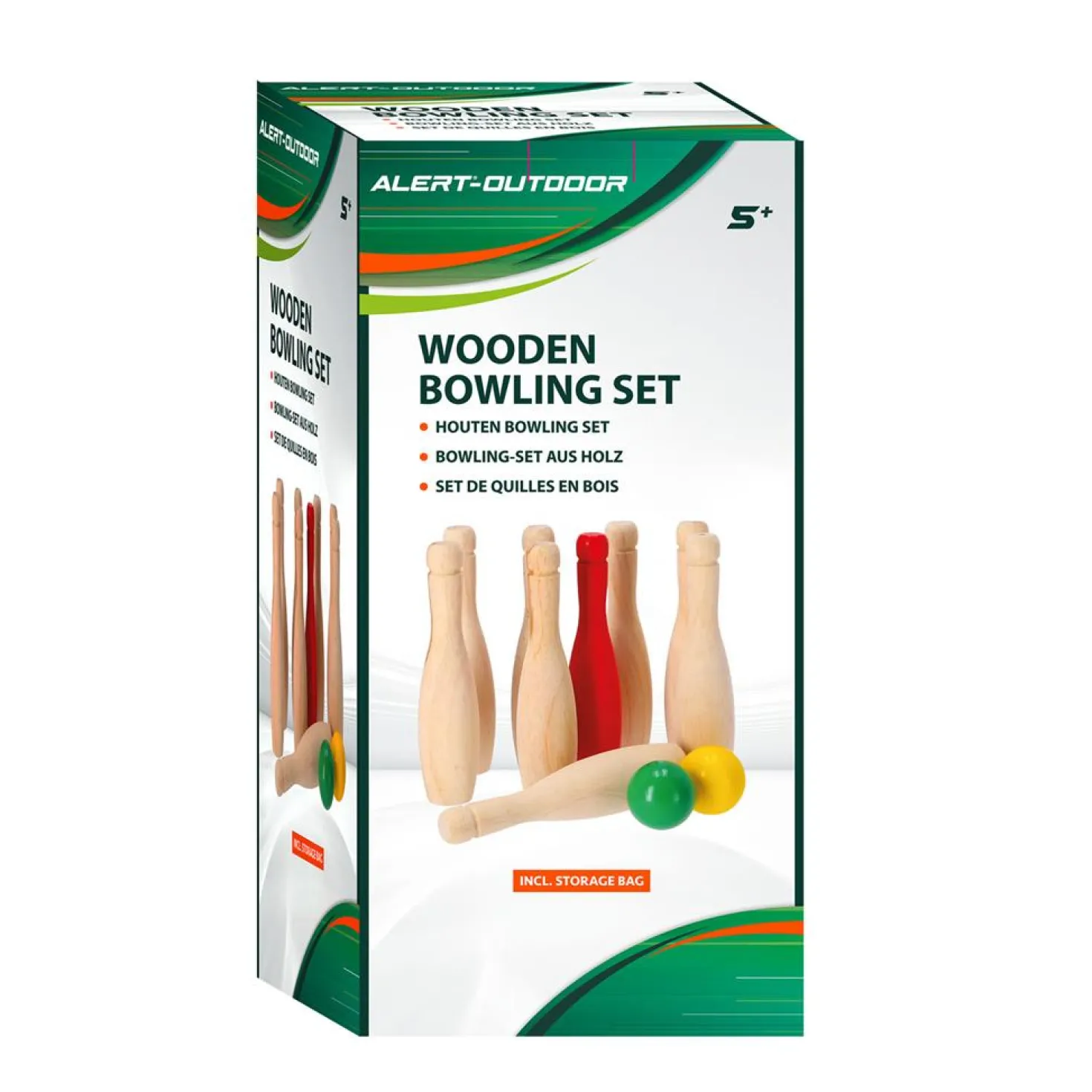 Alert Outdoor Bowling Set Hout