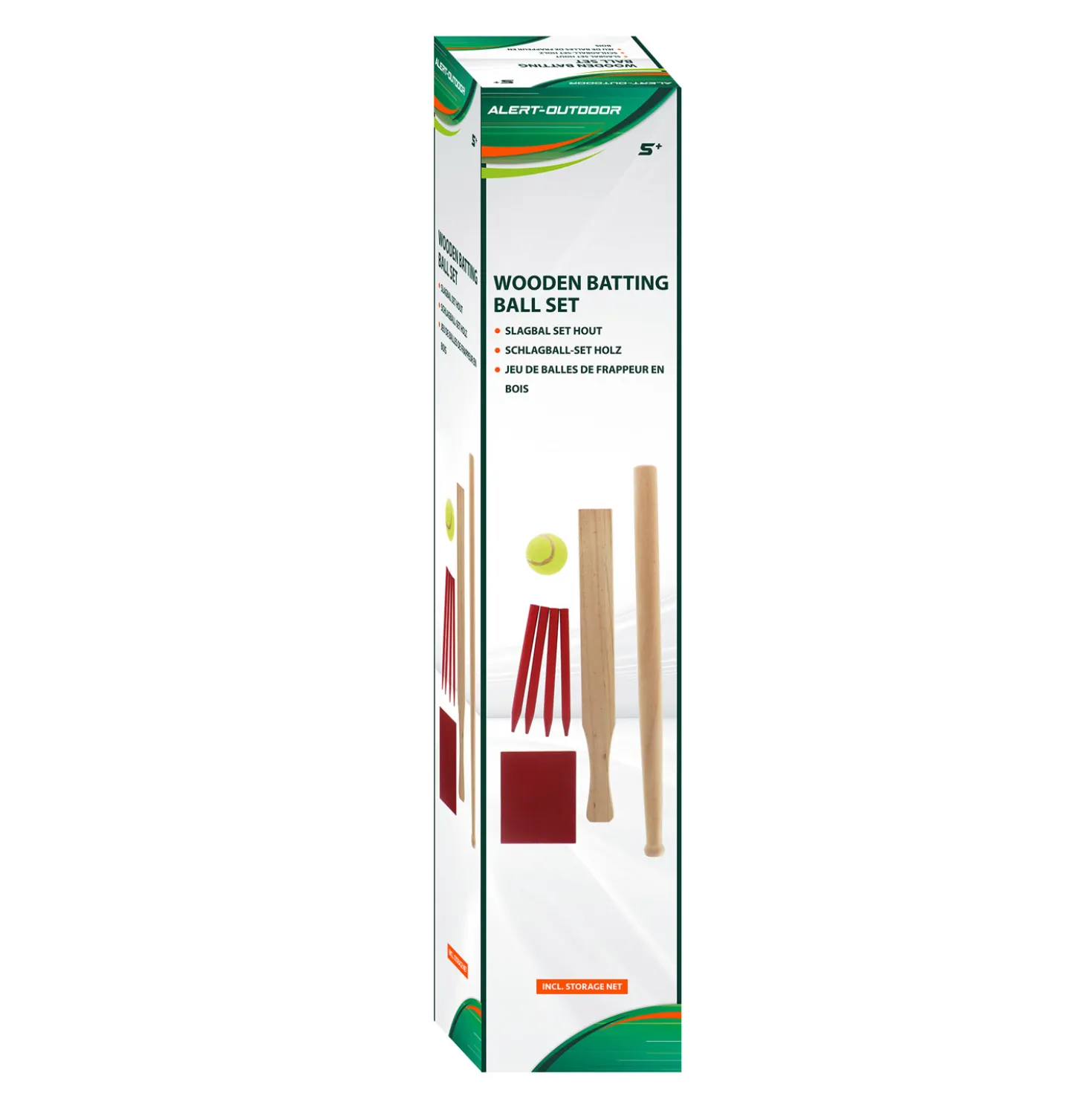 Alert Outdoor Slagbal Set Hout Met Handig Opbergnet