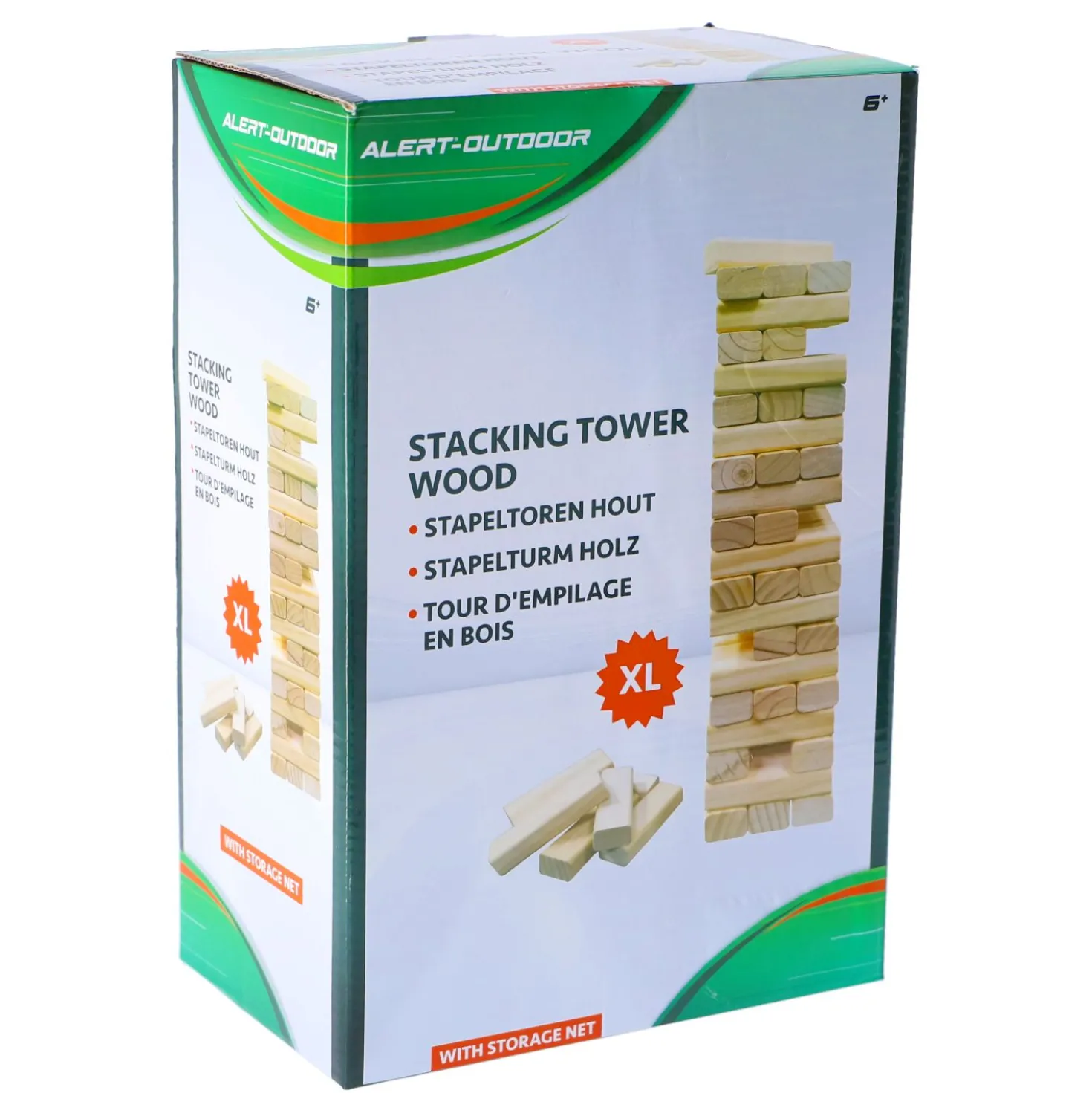 Alert Outdoor Stapeltoren Xl Hout Met Handig Opbergnet
