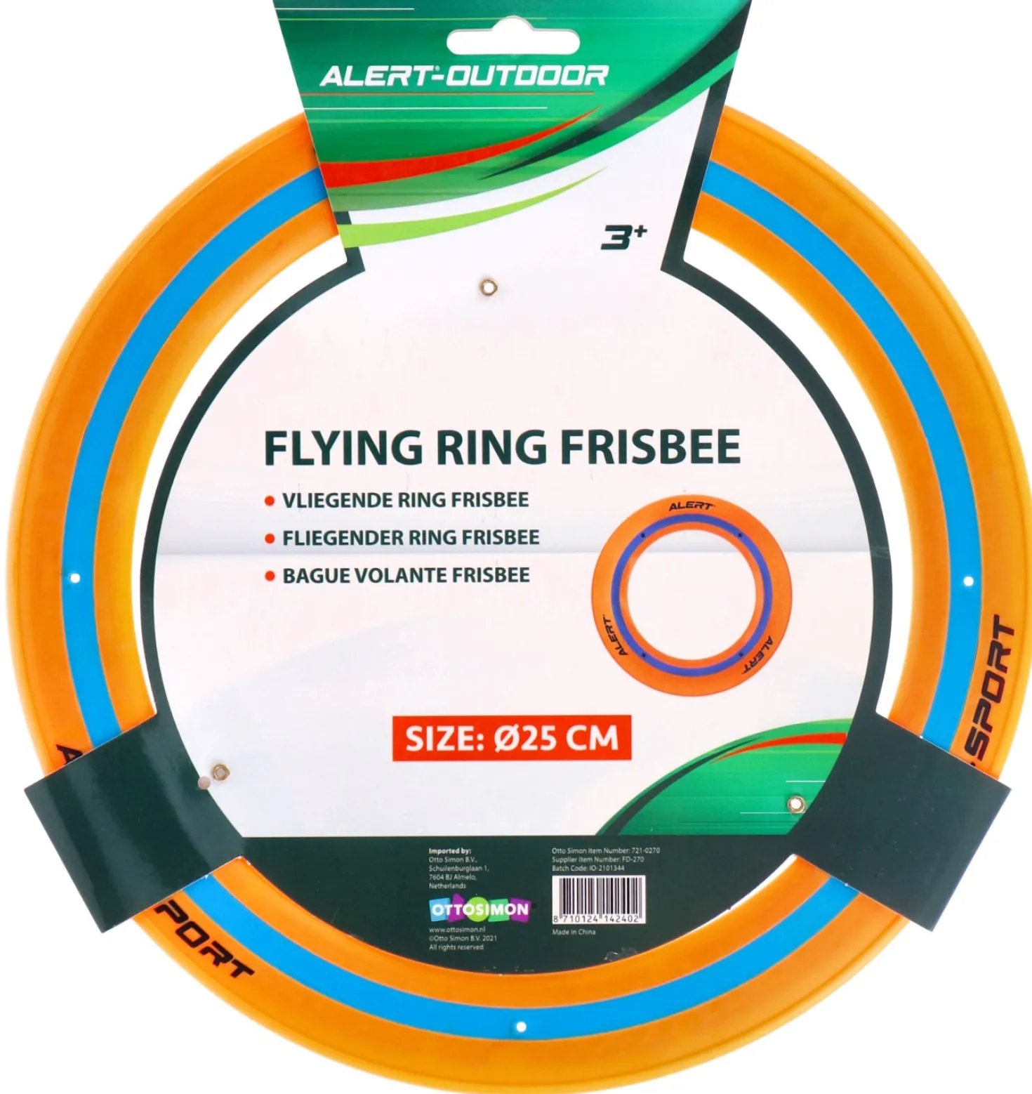 Alert Sport Frisbee Flying Ring 25cm