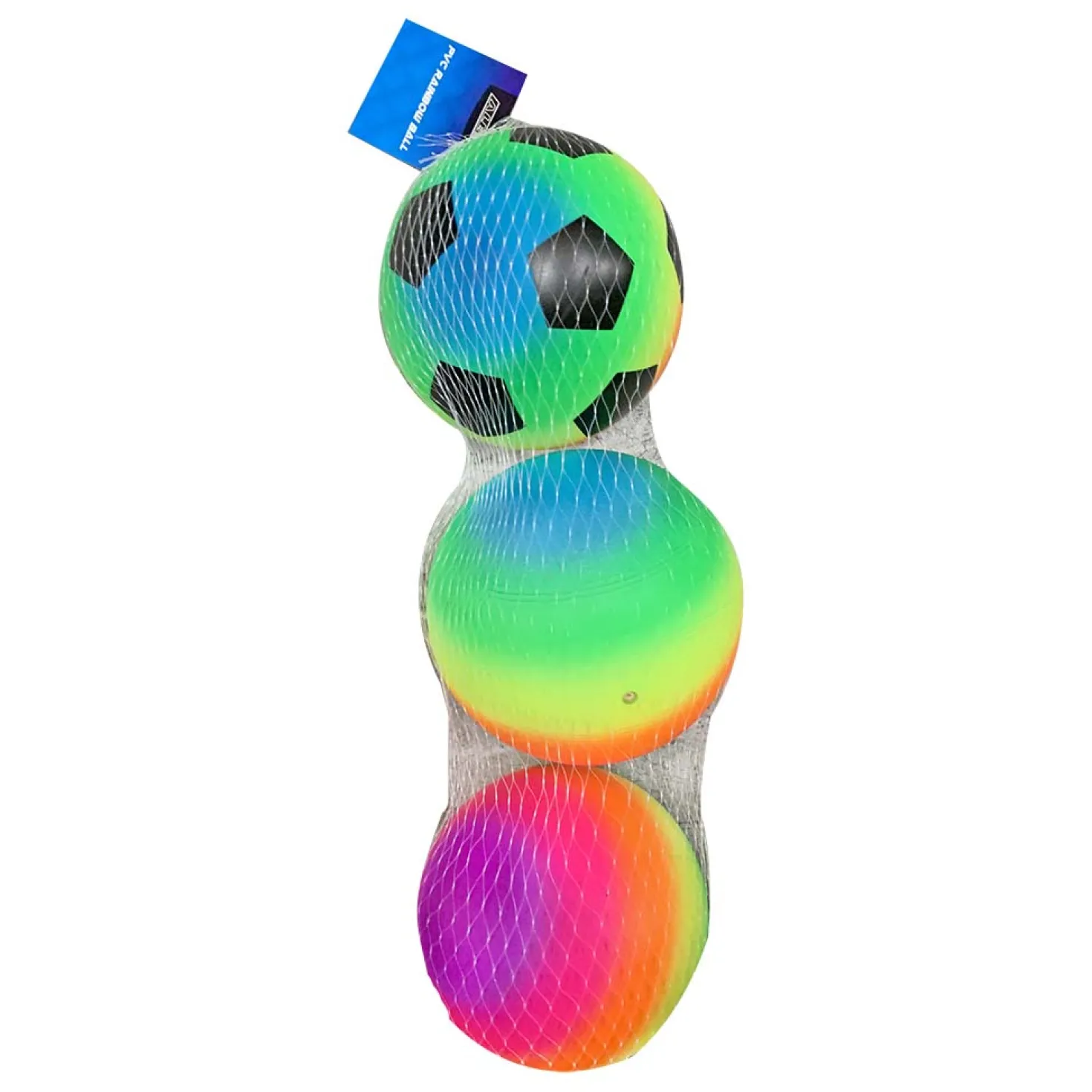 Alert Sport Minivoetbal 15 cm PVC Regenboog (3 Stuks)