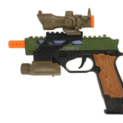 Alfafox Militair pistool met demper en zaklamp en licht en geluid