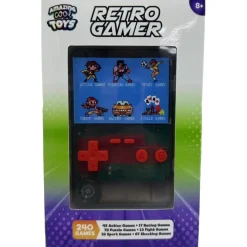 Amazing Cool Arcade game console met kleurenscherm 7 cm doorzichtig zwart
