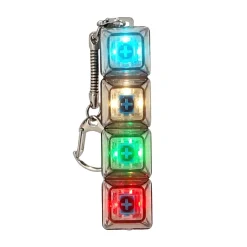 Amazing Cool toetsenbord klikkers sleutelhanger 4 knoppen 2 assorti