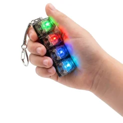 Amazing Cool toetsenbord klikkers sleutelhanger 4 knoppen 2 assorti