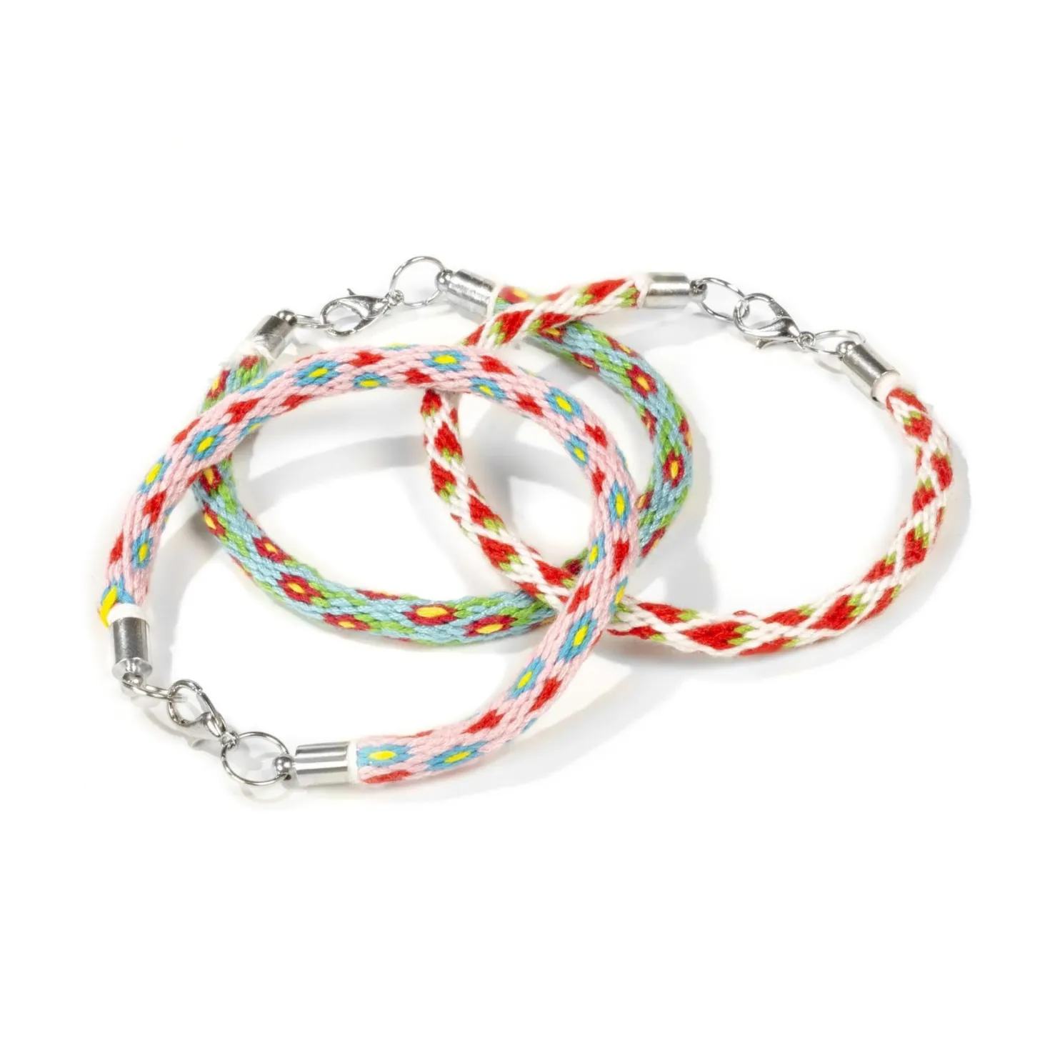Armbandjes maken weven hobbydoos 12 x 6,5 cm Totum