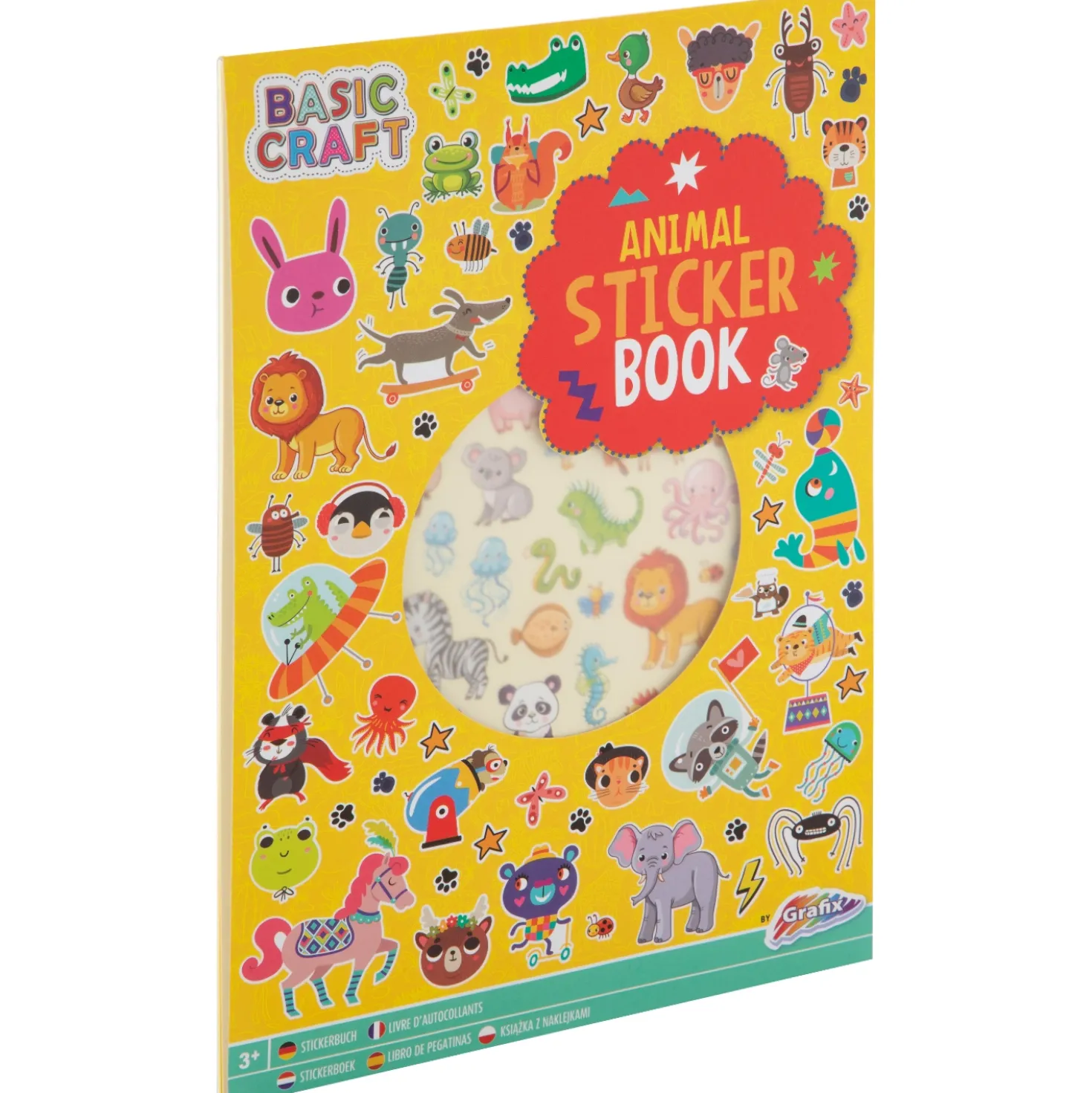 A4 Stickerboek 8 vellen 3 assorti