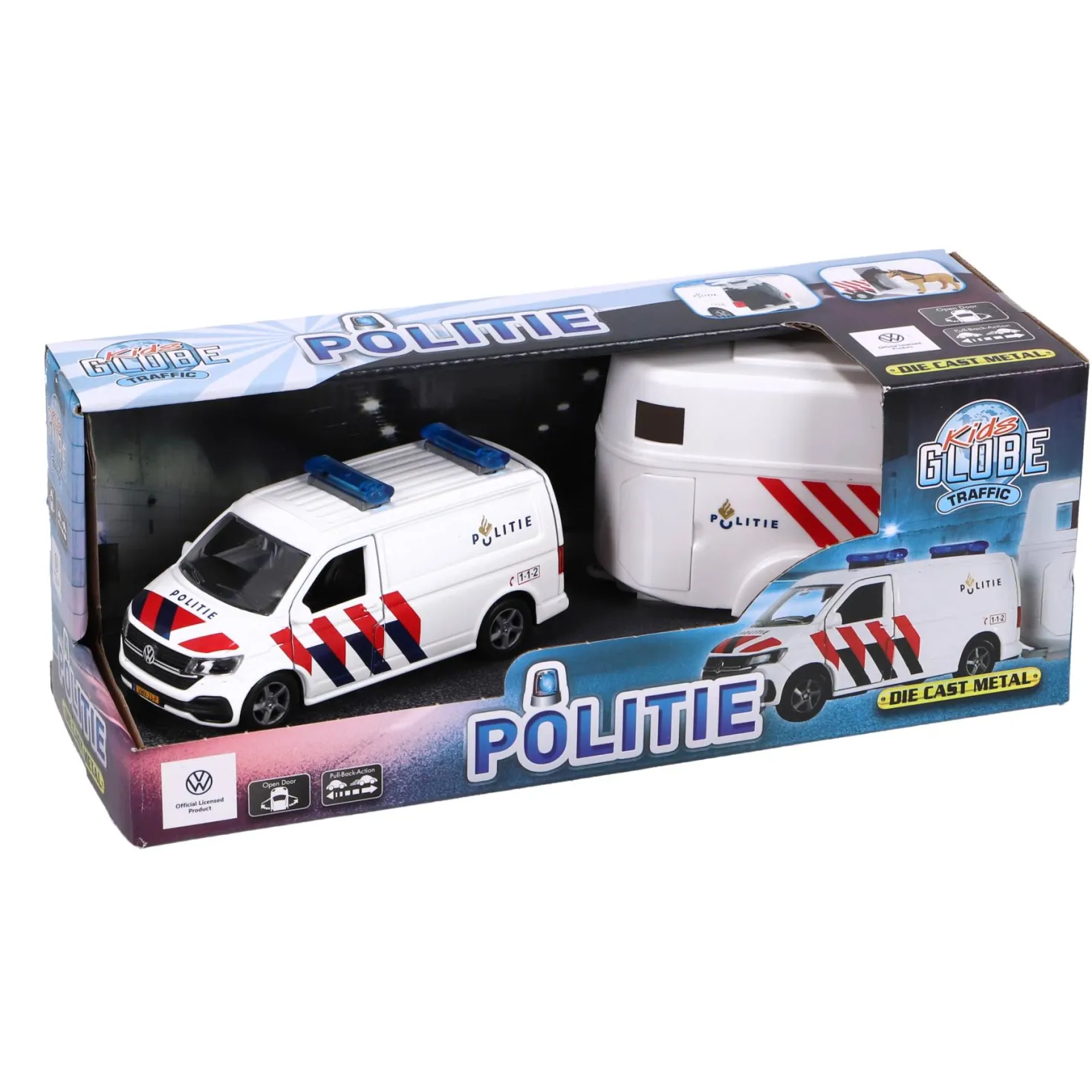 Auto Volkswagen transporter politie en aanhanger NL