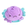 Axolotl pluche omkeer met sleutelhanger 4 assorti 10 cm