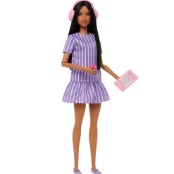 Barbie fab fashionsta purple stripes