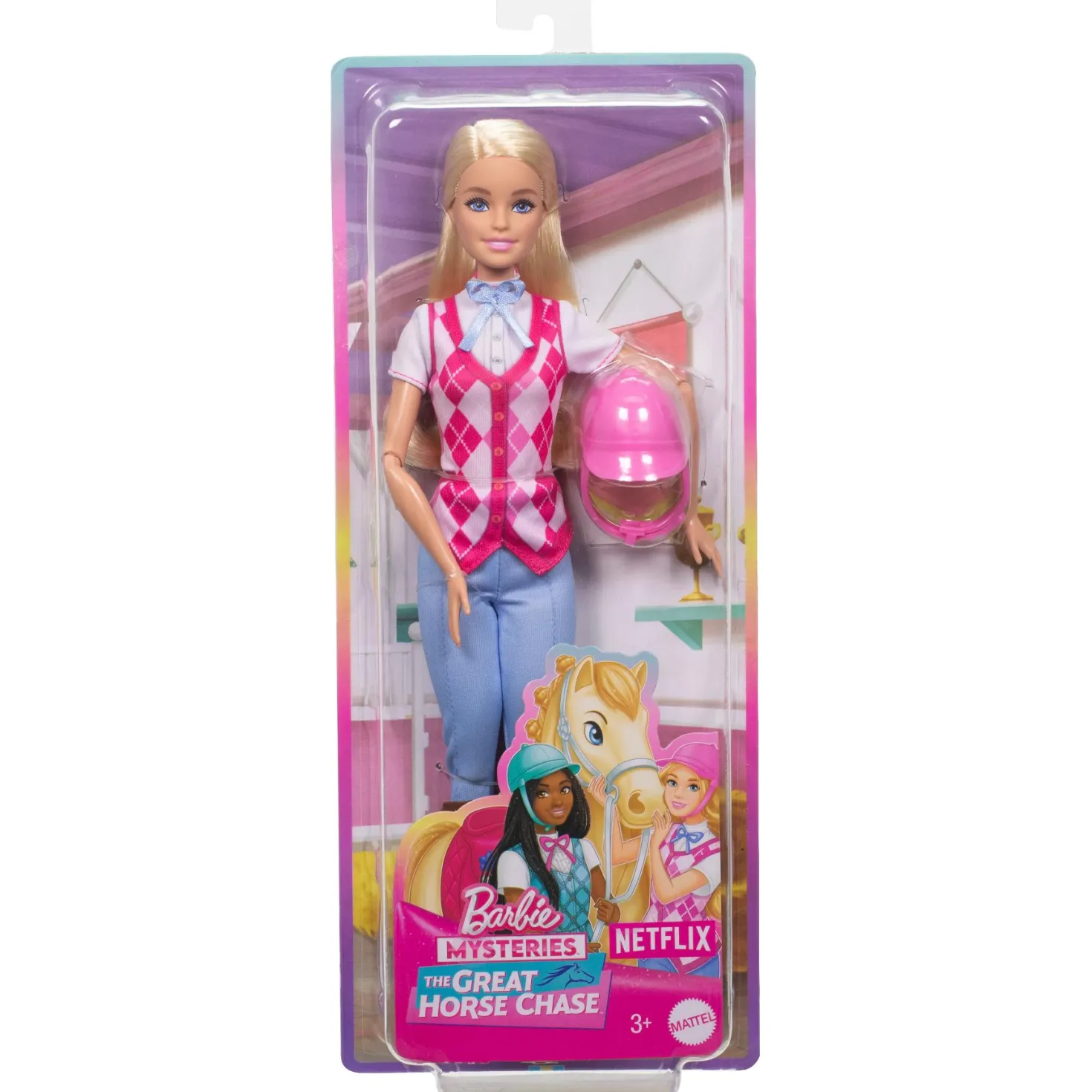 Barbie Family Horse Chase paardrij pop assorti