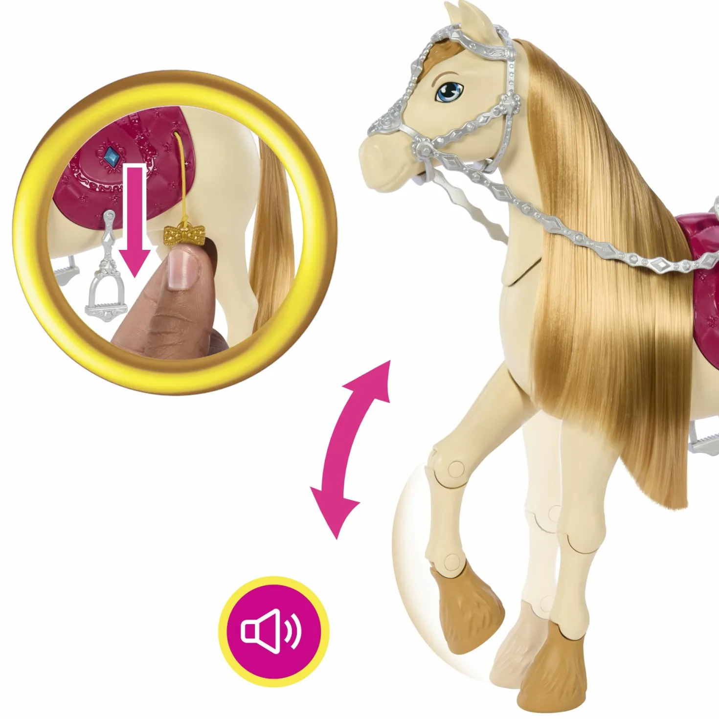 Barbie Family Horse Chase Paard Functies