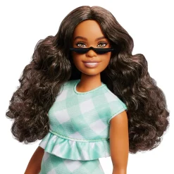 Barbie fashionista pop green gingham
