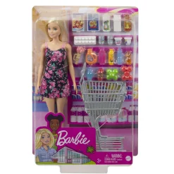 Barbie met boodschappenkar