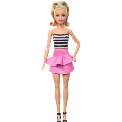 Barbie pop fashionista blond haar en streepjes top