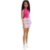 Barbie pop fashionista roze trui donker haar