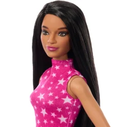 Barbie pop fashionista roze trui donker haar