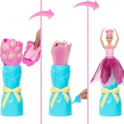 barbie reveal flower supprise pink tulip
