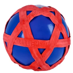 Blauwe Crossbal met Rode Rubberband