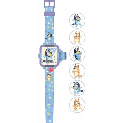 Bluey Kinder LCD horloge met pojector