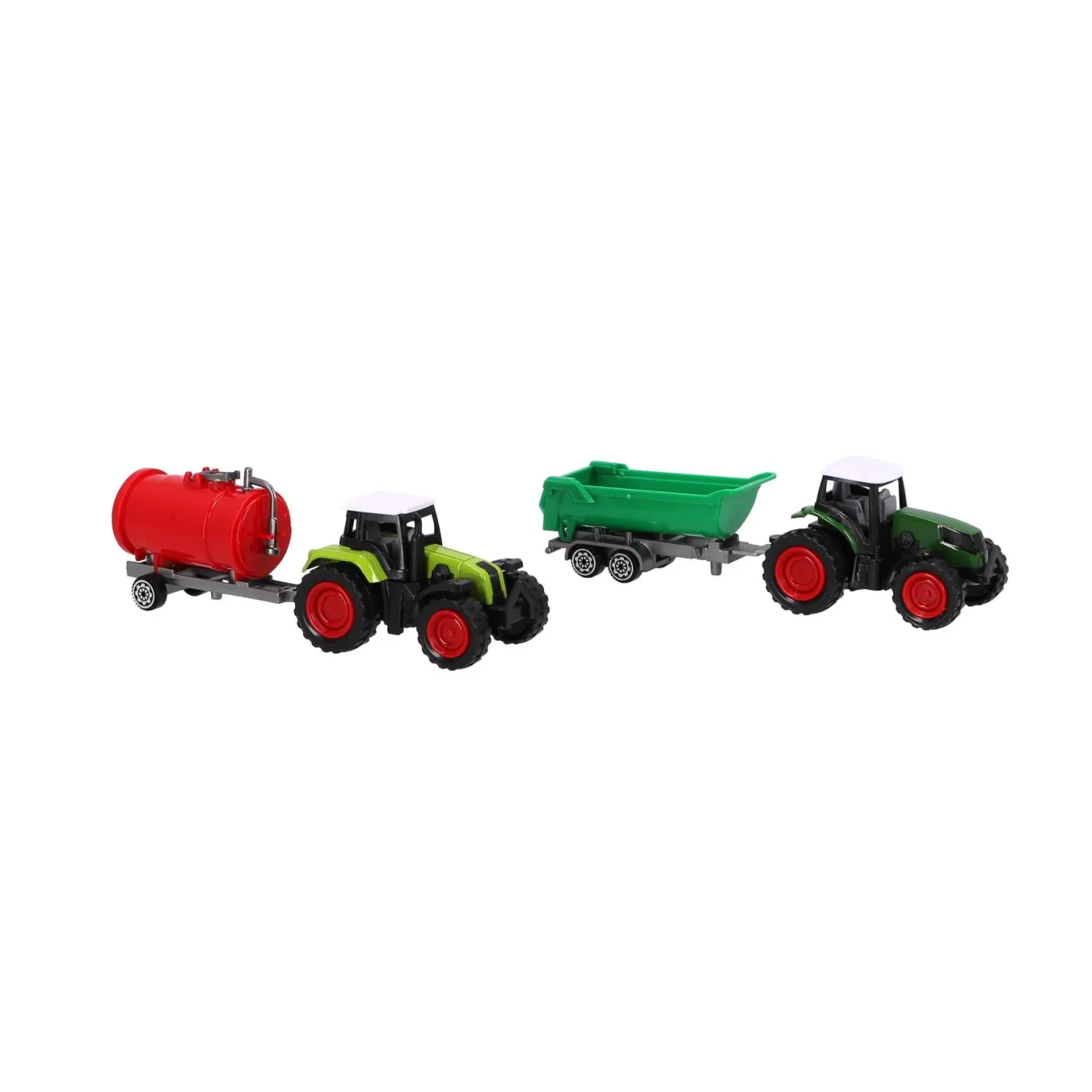 Boerderijset met 2 tractoren en 2 accessoires