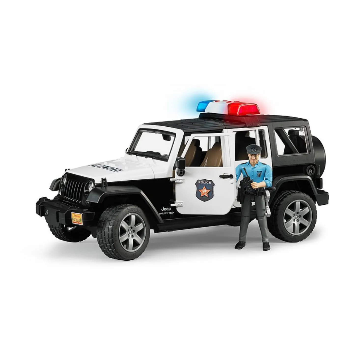 Bruder Auto Jeep Politie Wrangler Rubicon Unlimited Licht En Geluid