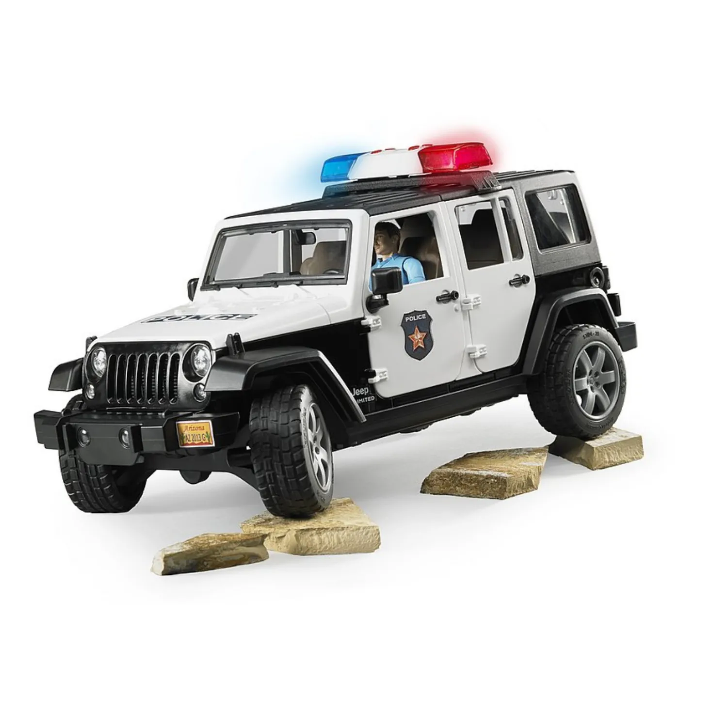 Bruder Auto Jeep Politie Wrangler Rubicon Unlimited Licht En Geluid