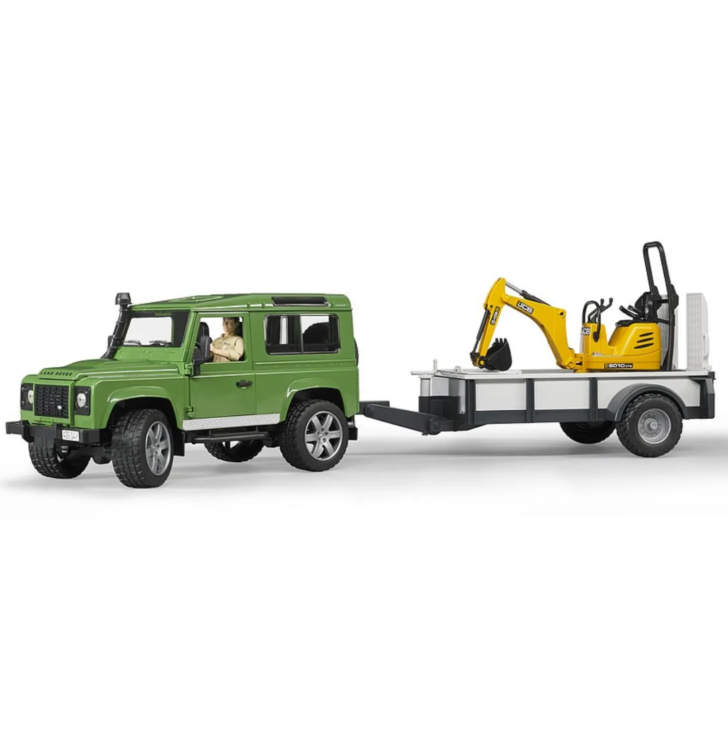 Bruder Auto Landrover Defender Met Micrograafmachine