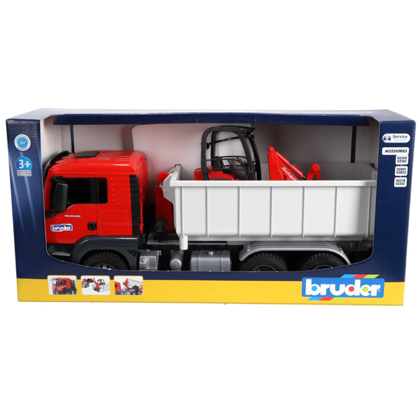Bruder Auto Vrachtwagen MAN met Shovel Schaeffer