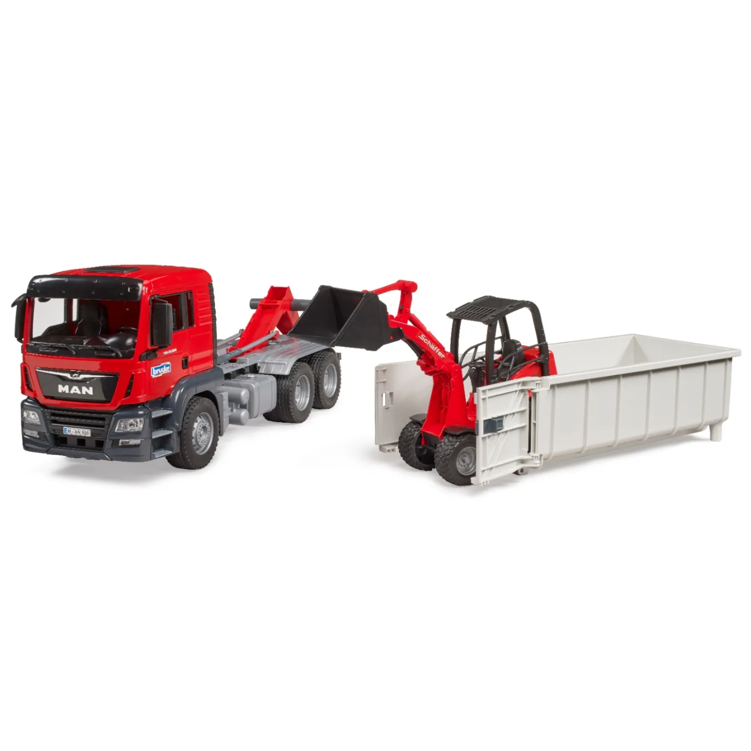Bruder Auto Vrachtwagen MAN met Shovel Schaeffer