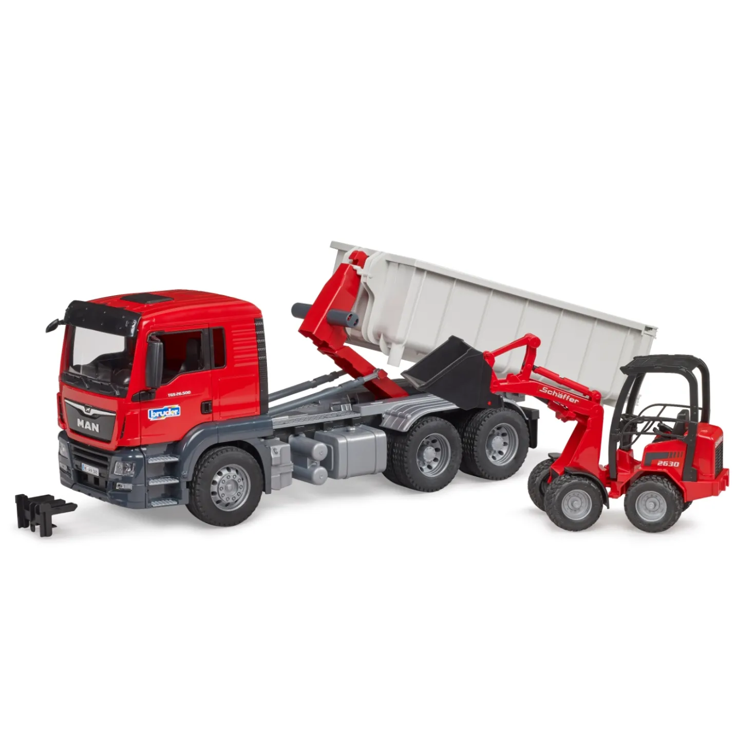 Bruder Auto Vrachtwagen MAN met Shovel Schaeffer