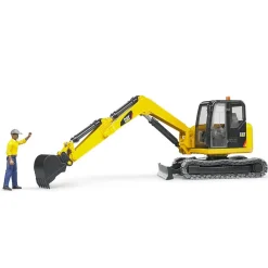 Bruder Minibagger Cat Met Arbeider