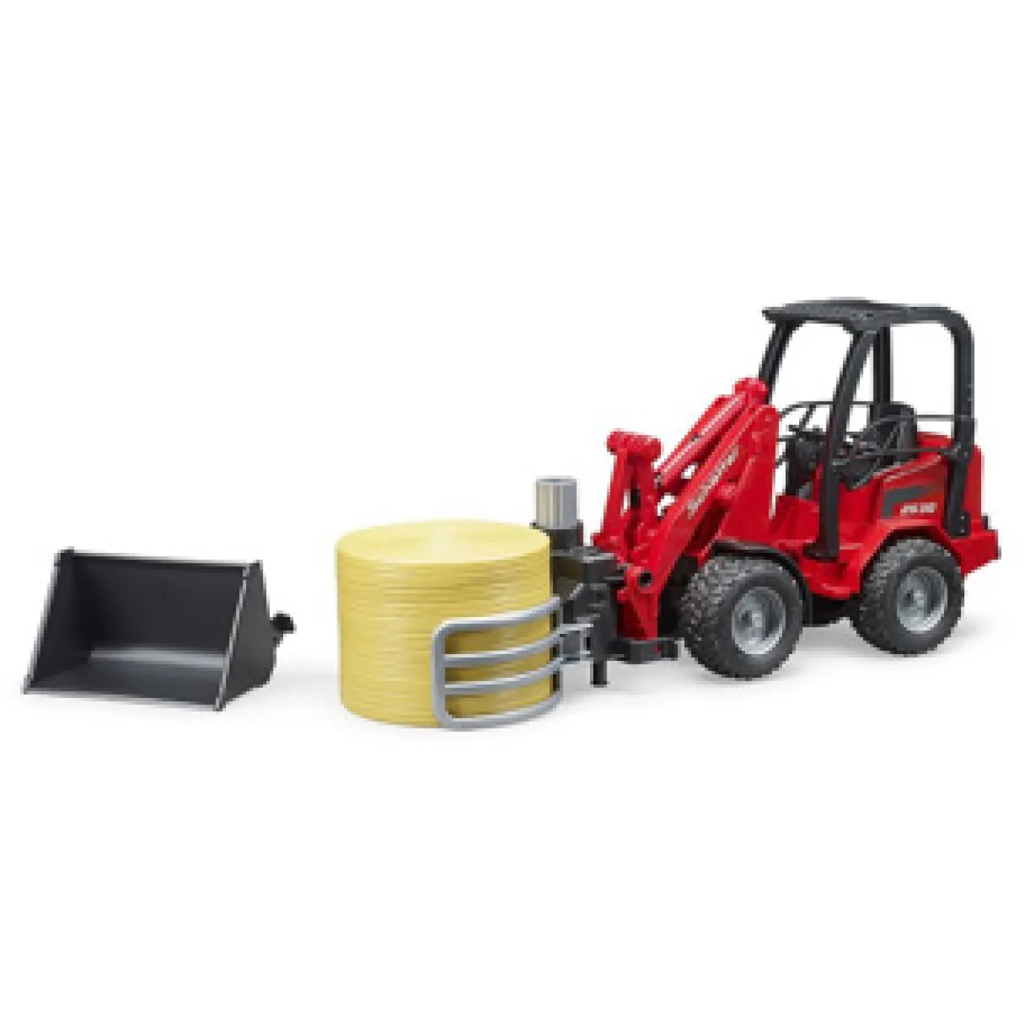 Bruder Shovel Schaeffer 2630 Balengrijper Met Ronde Hooibaal