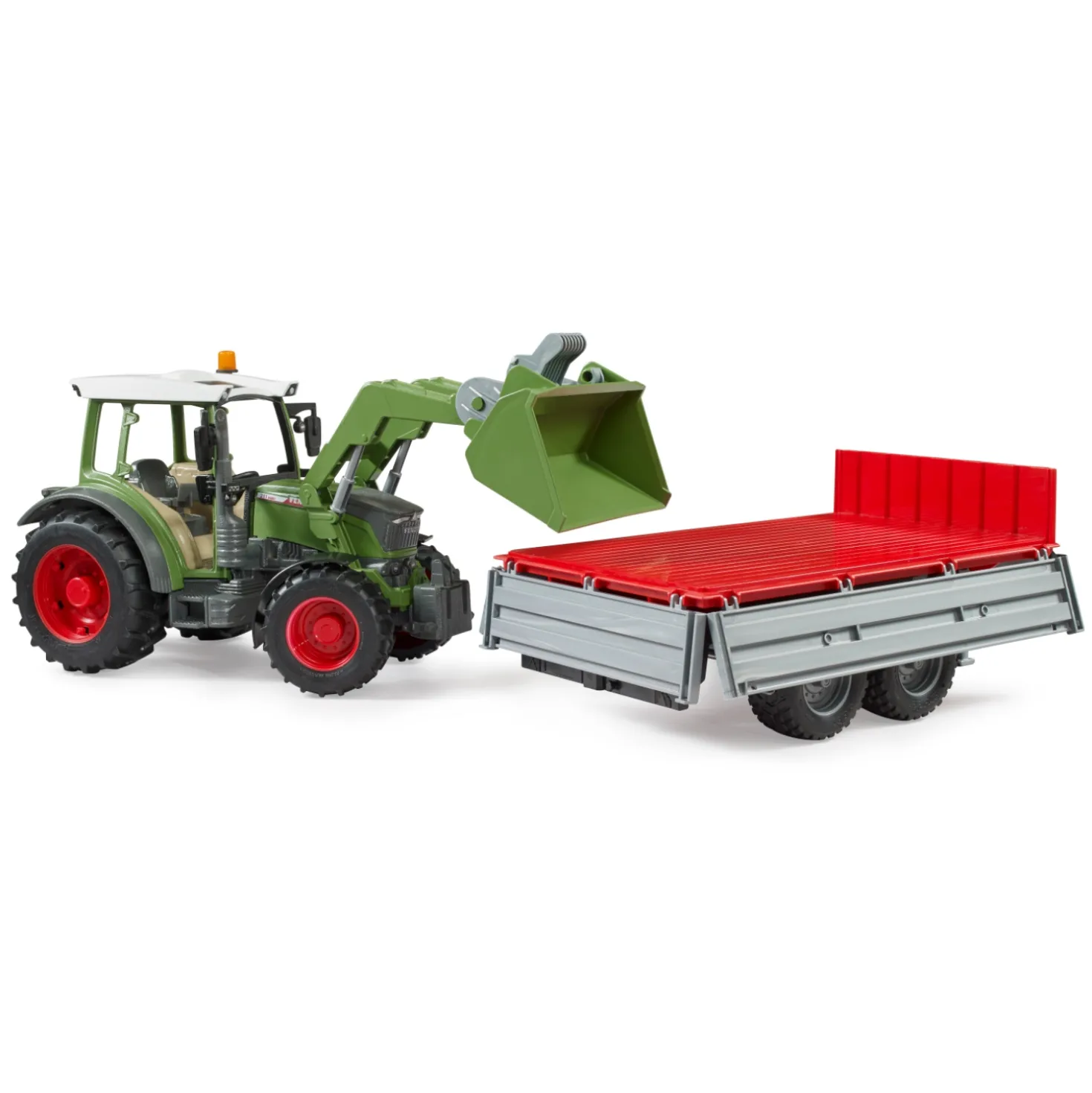 Bruder Tractor Fendt 210 S Met Aanhanger