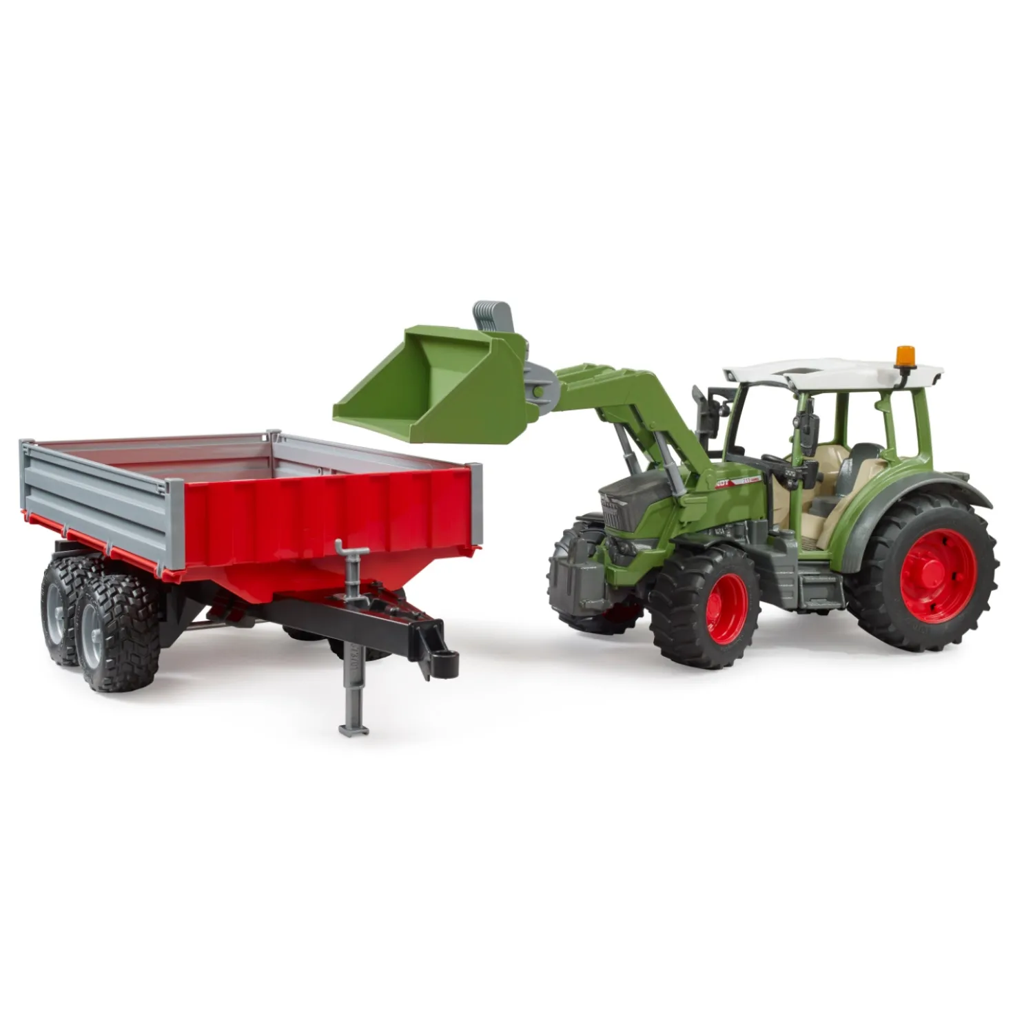 Bruder Tractor Fendt 210 S Met Aanhanger