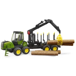 Bruder Tractor John Deere Forwarder 1210E Met Boomstamgrijper