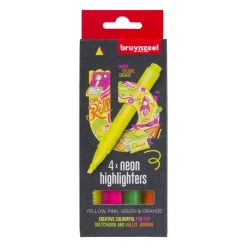 Bruynzeel markeerstiften neon 4 kleuren