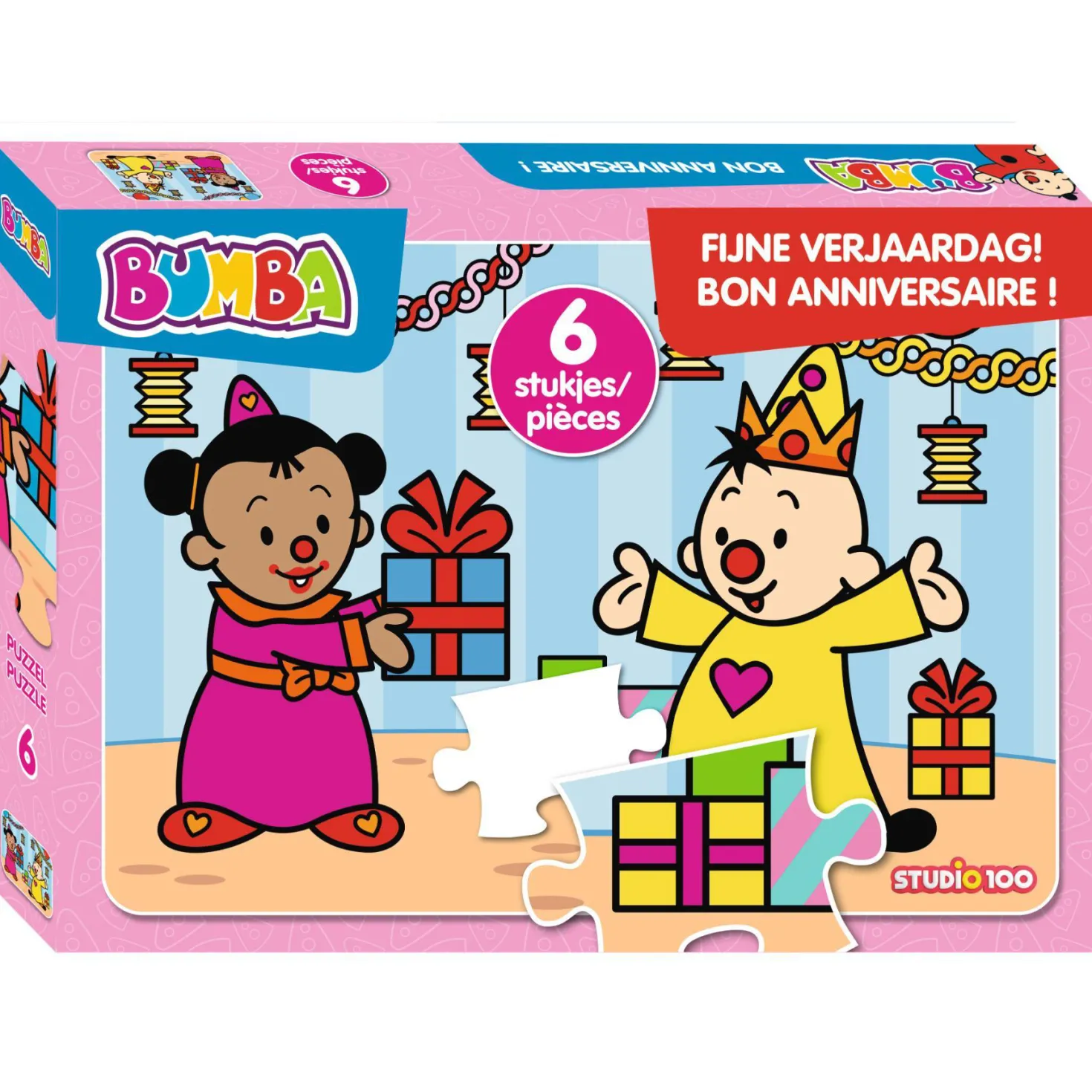 Bumba PUzzel 6 Stuks Fijne Verjaardag