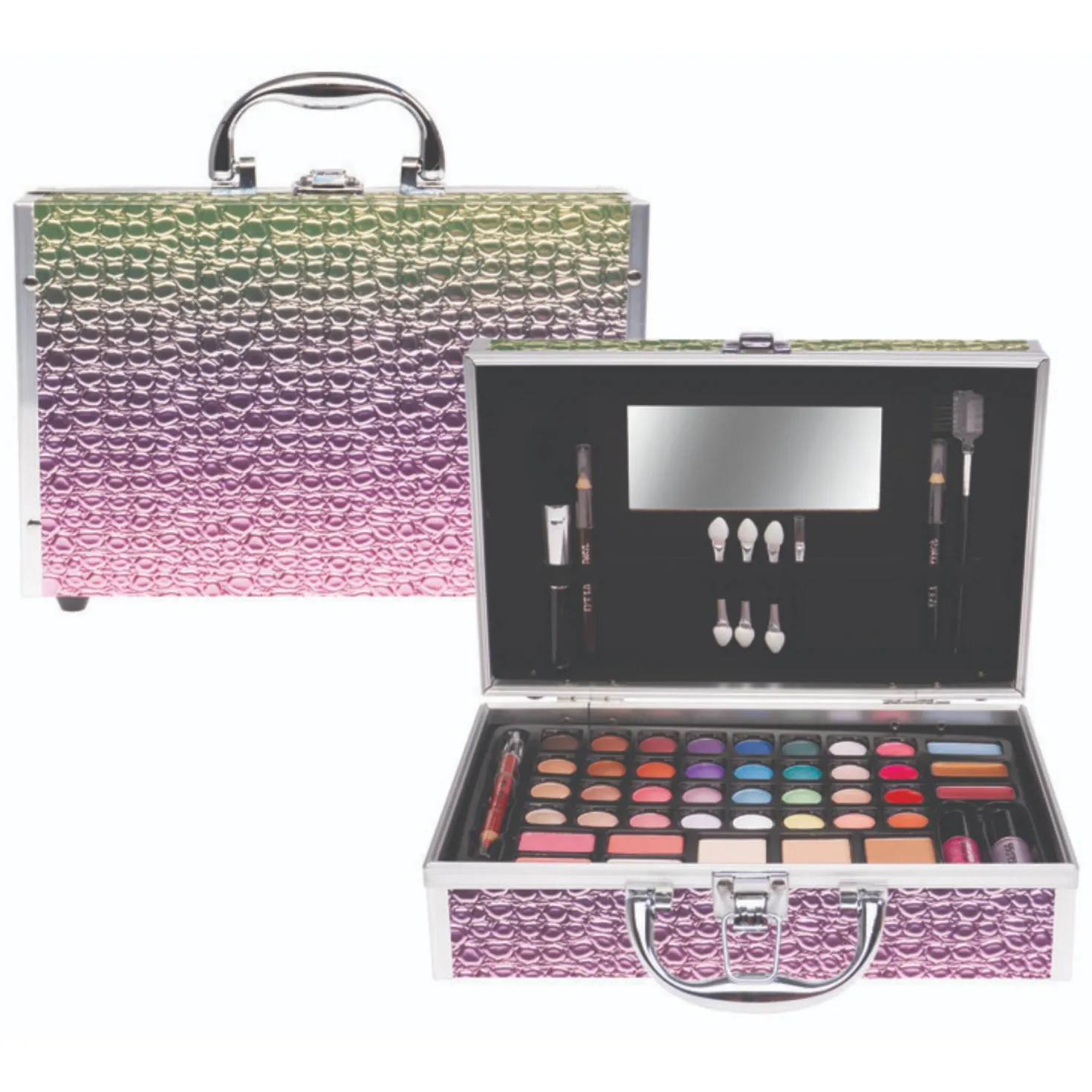 Casuelle Koffer Met Glitter Regenboog