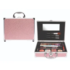 Casuelle Make-Up Koffer Glanzend Roze