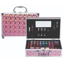 Casuelle make up koffer roze holo