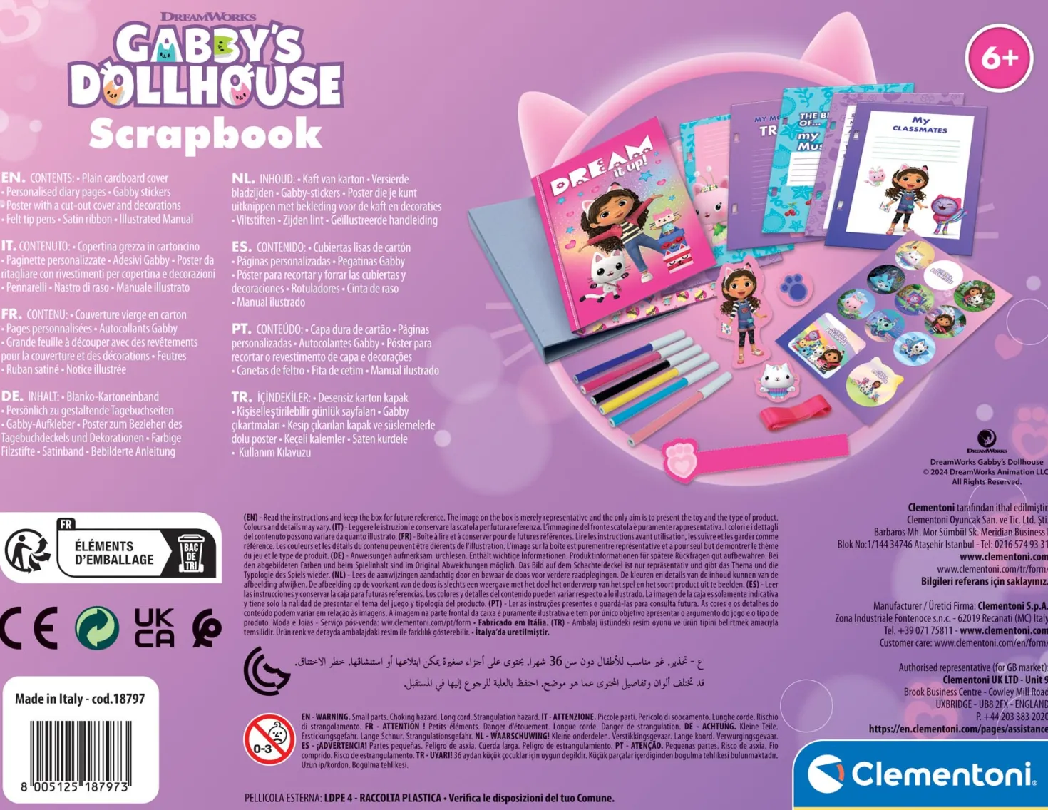 Clementoni Gabby's dollhouse scrapbook set