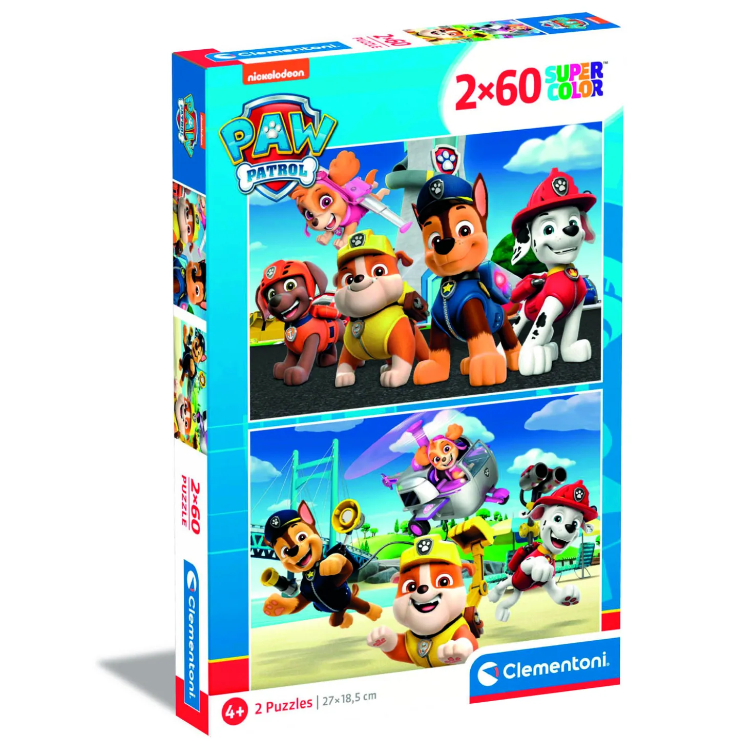 Clementoni paw patrol puzzel 2 x 60 stukjes