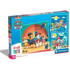 Clementoni paw patrol puzzel 3 x 48 stukjes