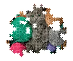 Clementoni puzzel kitten in mand met wol 500 stukjes