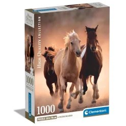Clementoni Puzzel 1000 stuks rennende paarden compact