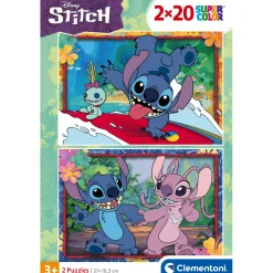 Clementoni Puzzel 2x20 Stukjes Stitch Disney