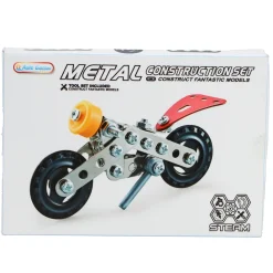 Constructieset voertuigen metaal 4 assorti